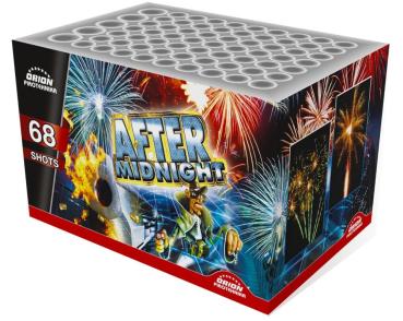 After Midnight, 68 Schuss, NEM: 497g, Kaliber: 20,30mm, Brenndauer ca. 45 Sekunden